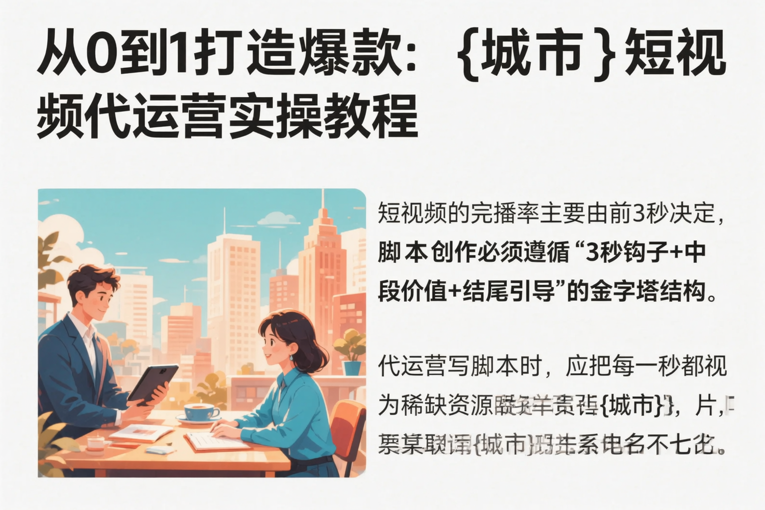 从0到1打造爆款：南昌短视频代运营实操教程