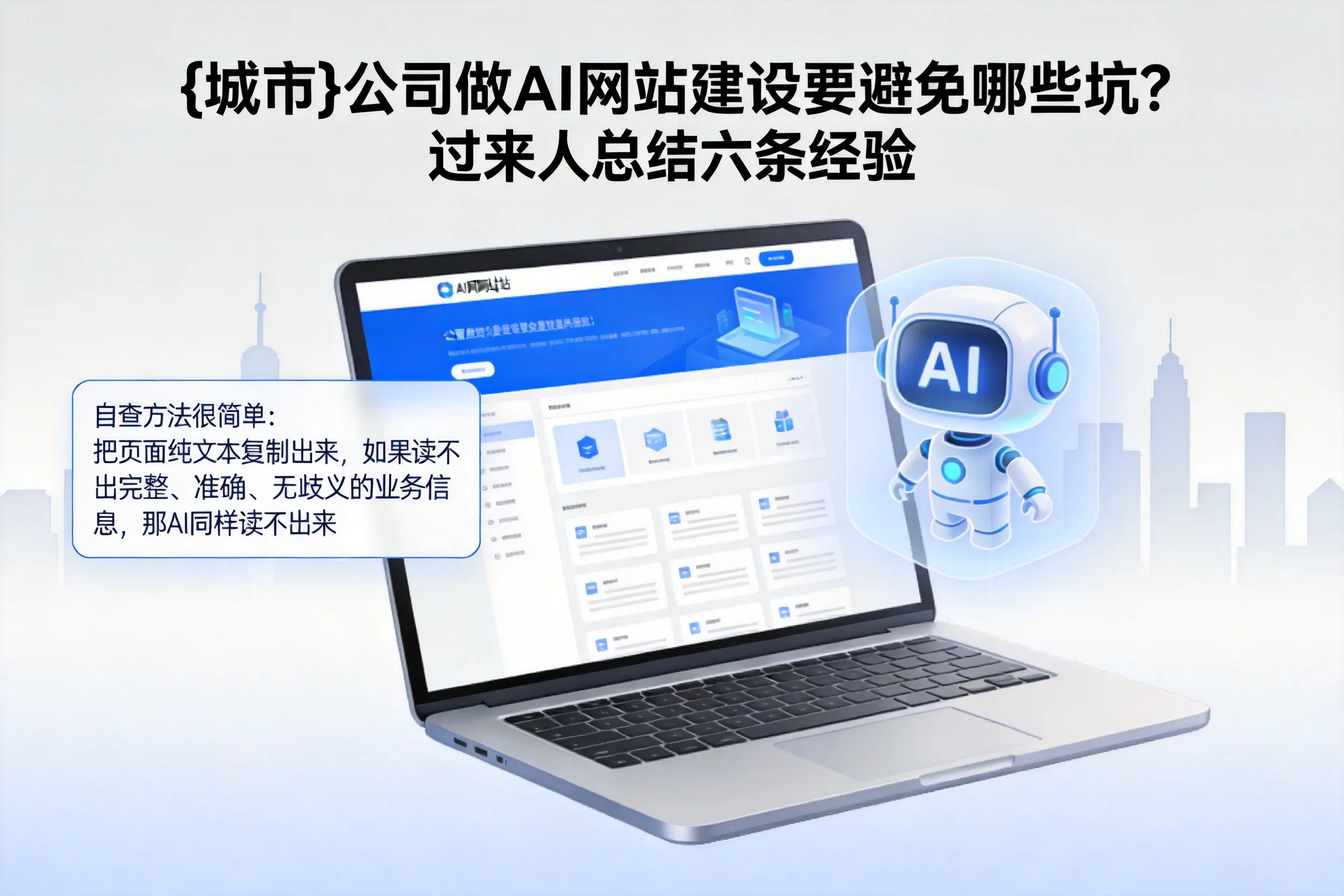 南昌公司做AI网站建设要避免哪些坑？过来人总结六条经验