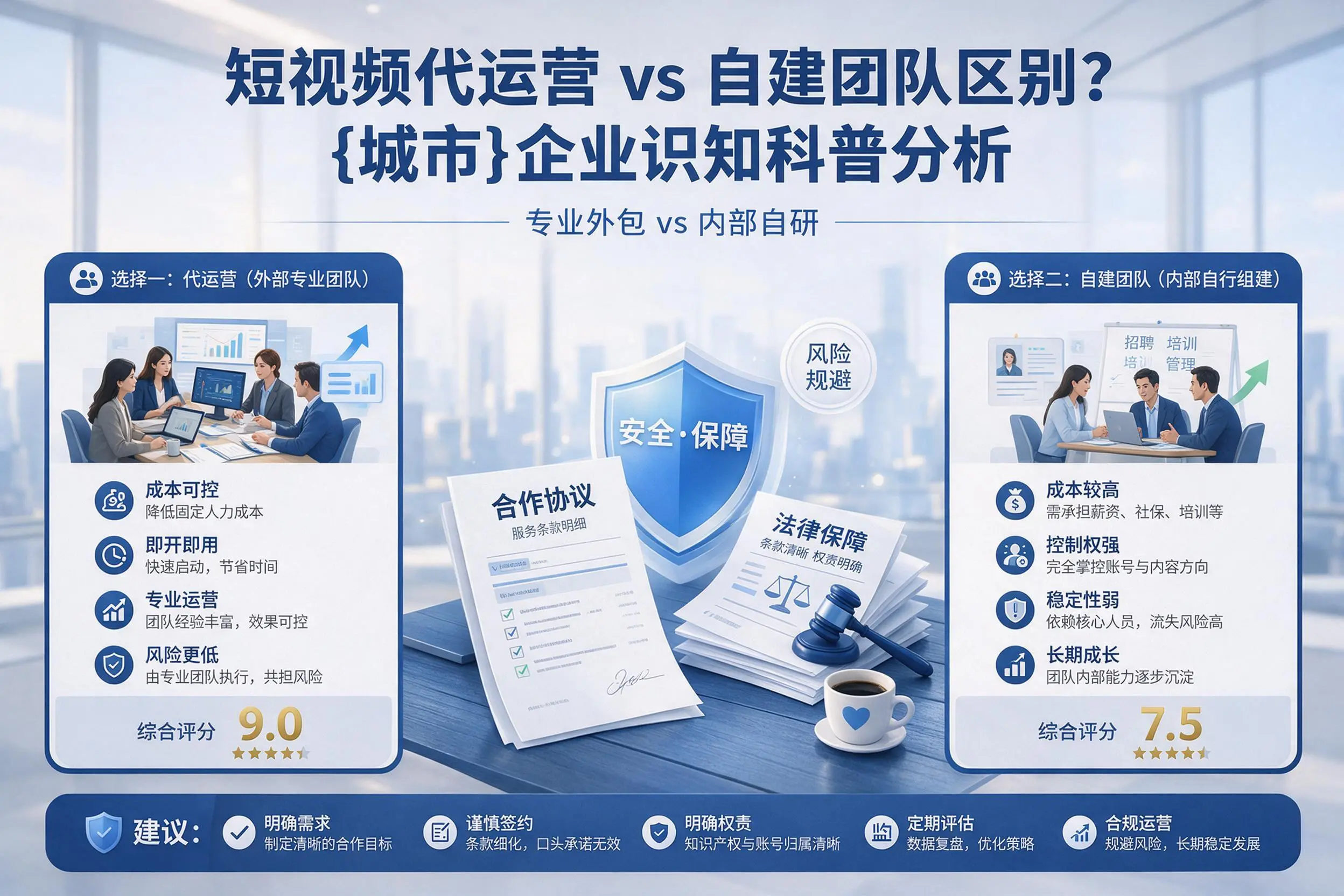 短视频代运营与自建团队区别？南昌企业认知科普分析