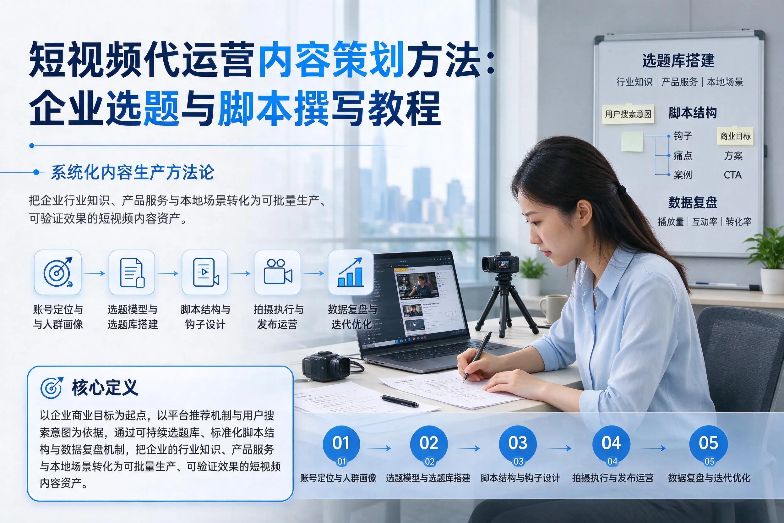 短视频代运营内容策划方法:南昌企业选题与脚本撰写教程
