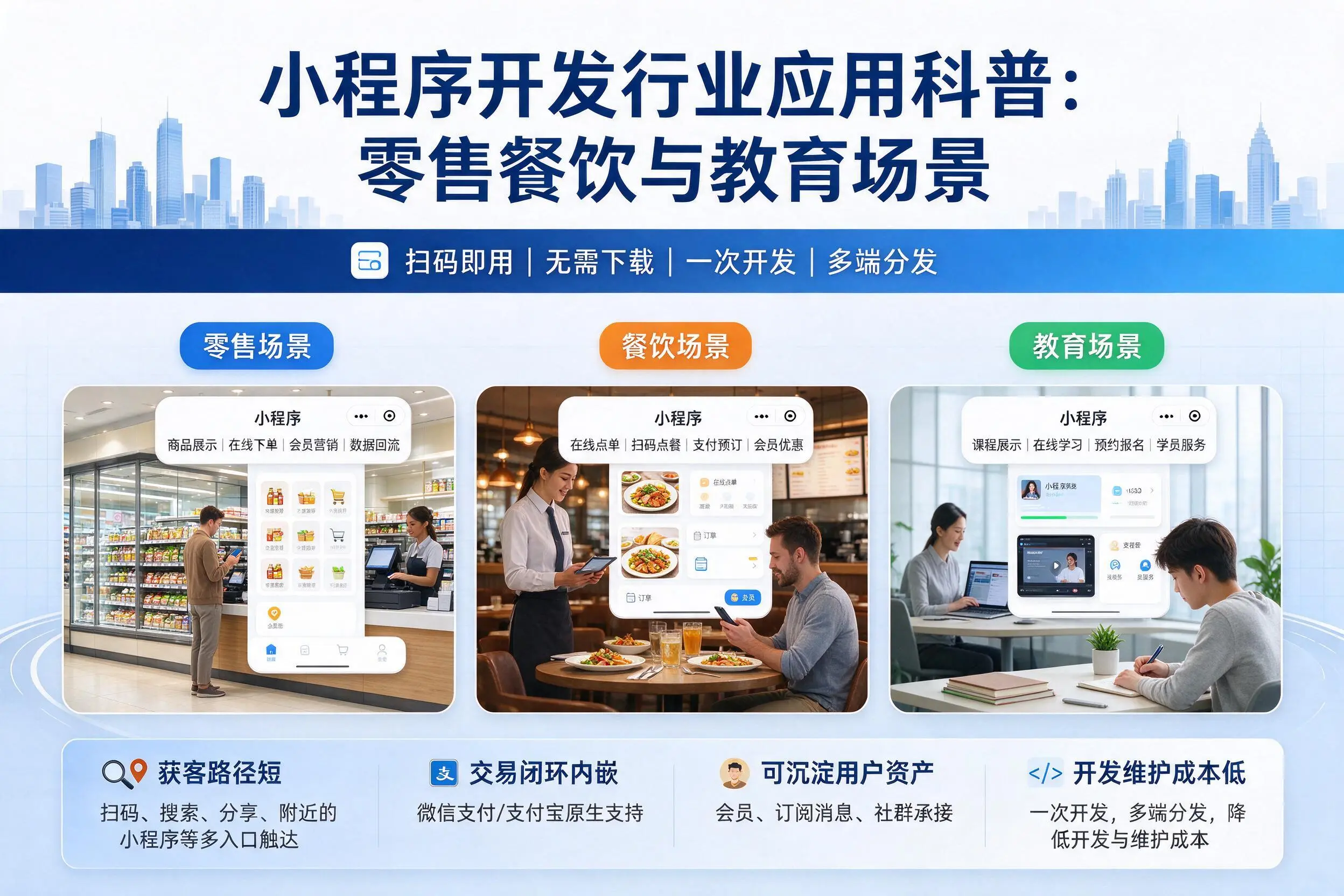 南昌小程序开发行业应用科普：零售餐饮与教育场景