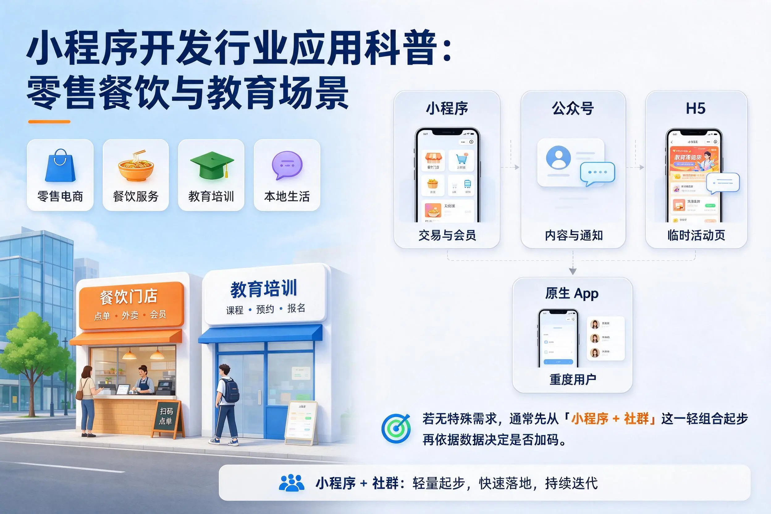 南昌小程序开发行业应用科普：零售餐饮与教育场景