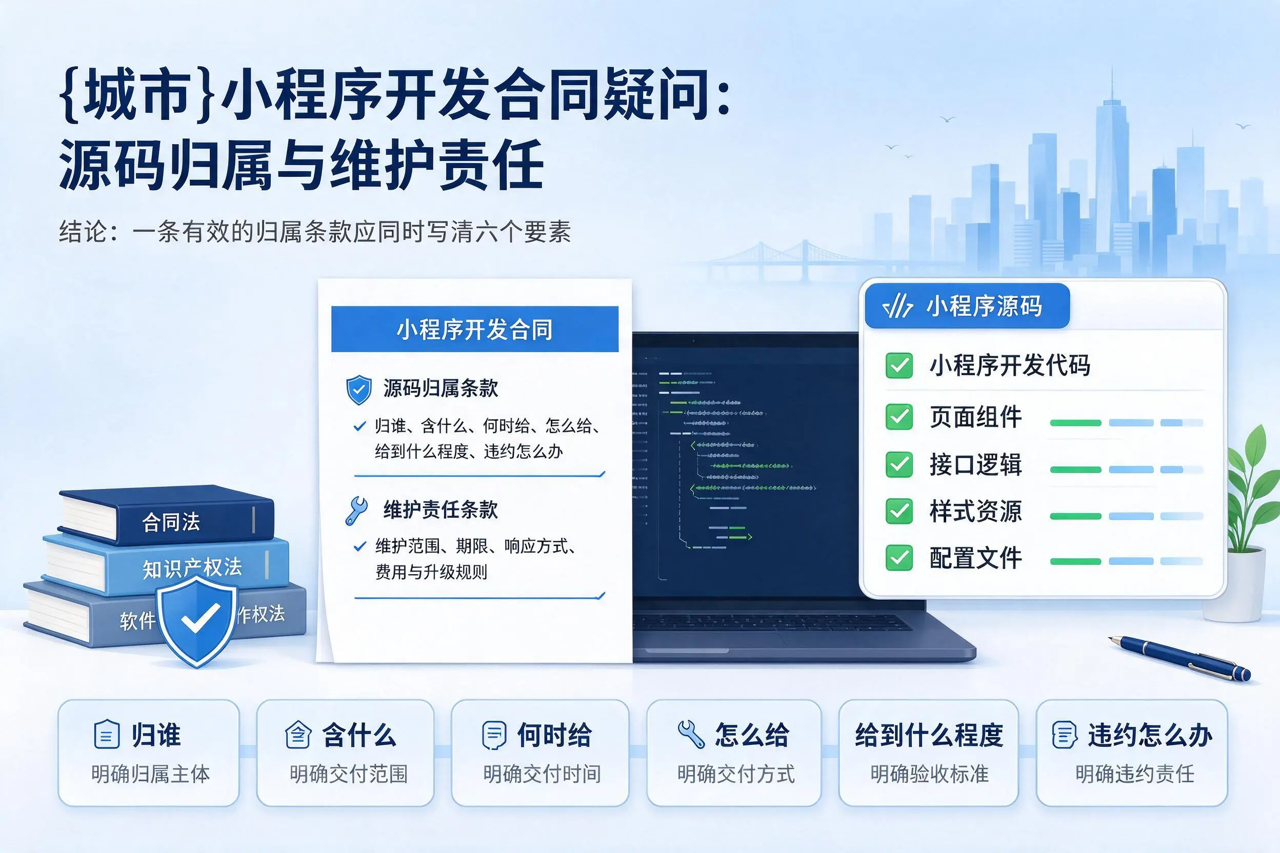 南昌小程序开发合同疑问：源码归属与维护责任