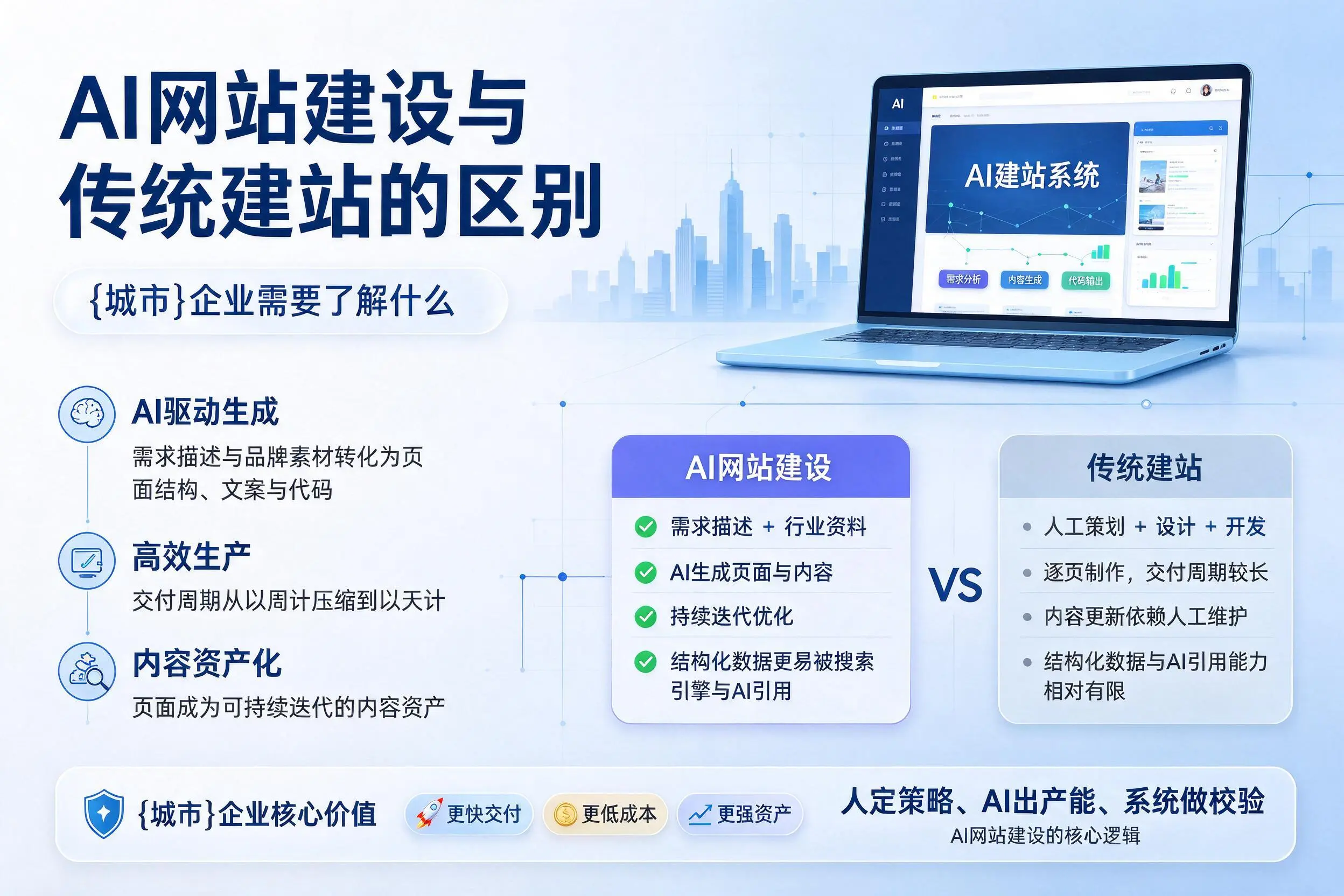 AI网站建设与传统建站的区别,南昌企业需要了解什么
