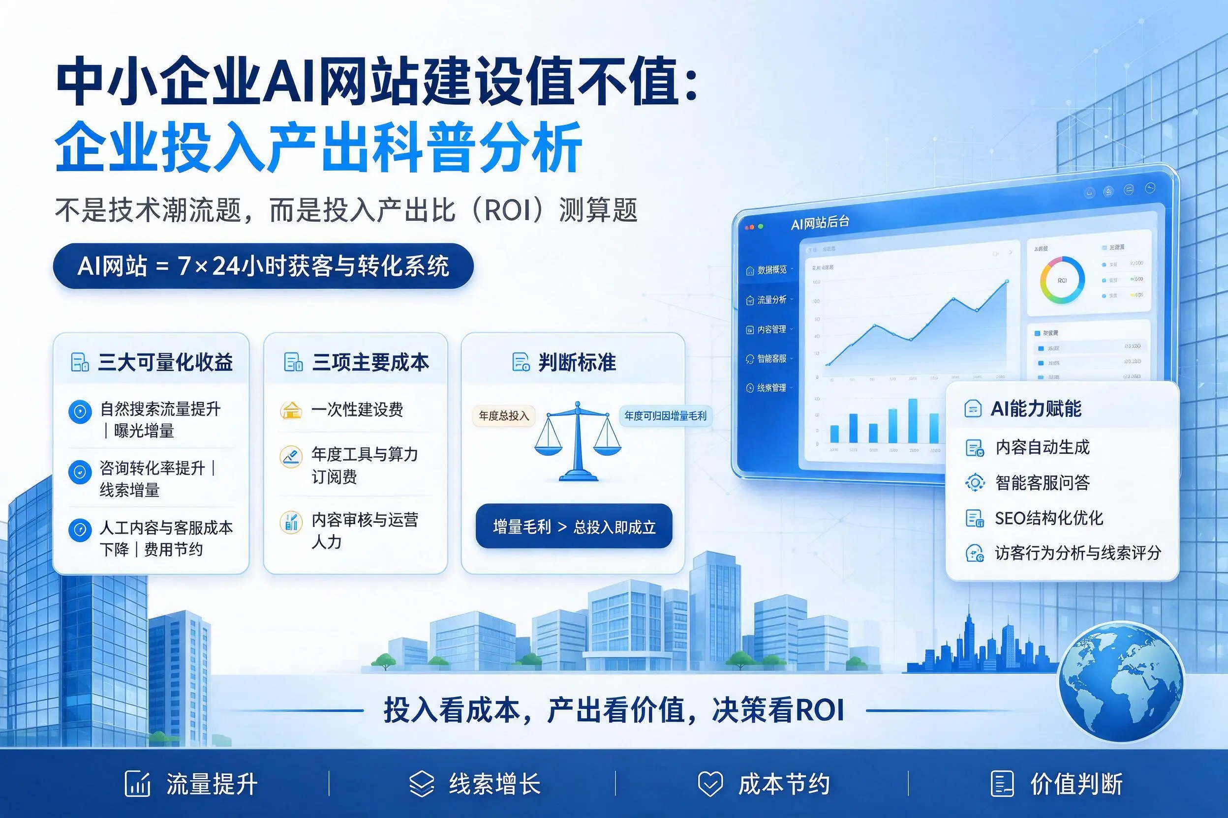 中小企业AI网站建设值不值：南昌企业投入产出科普分析