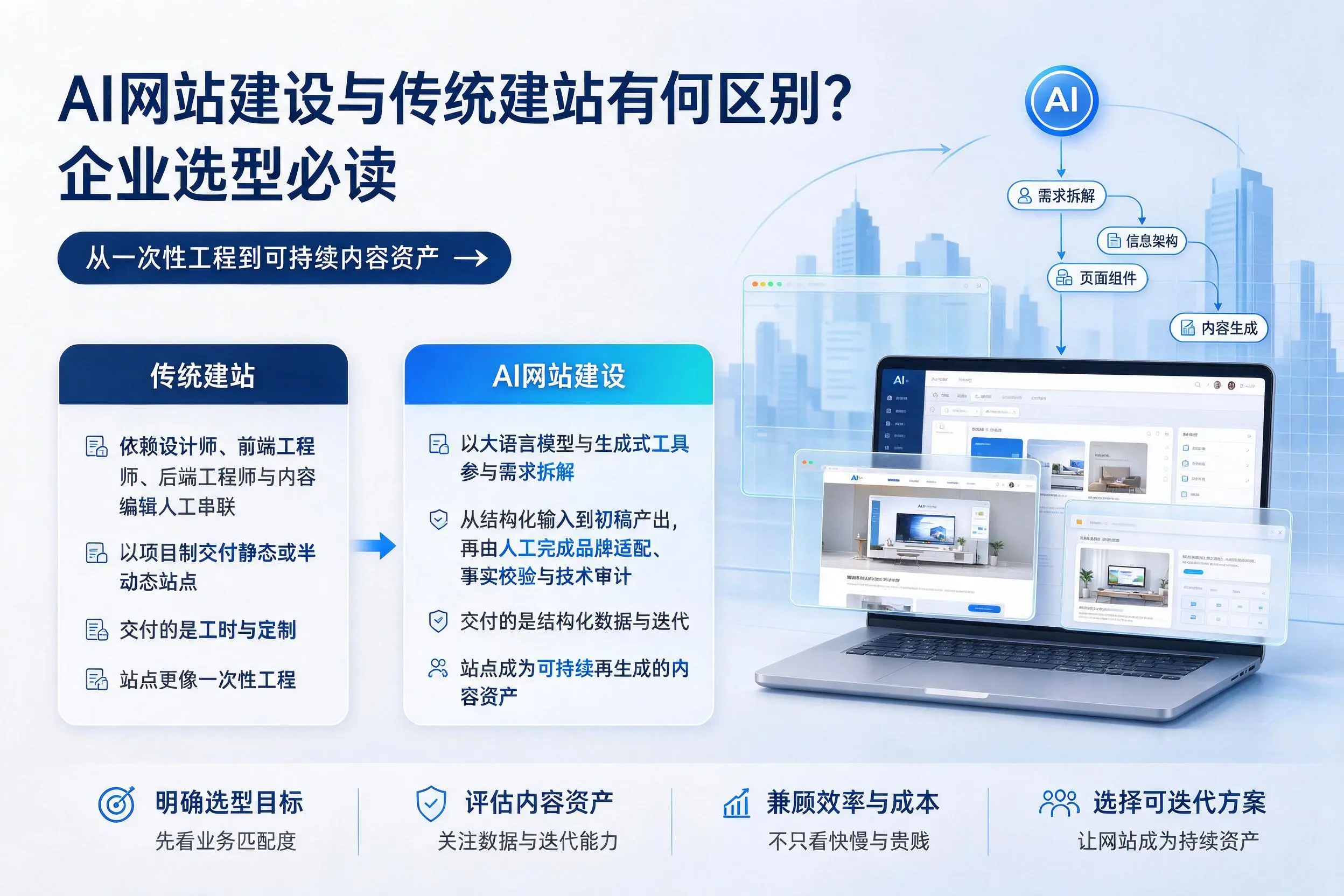 AI网站建设与传统建站有何区别?南昌企业选型必读