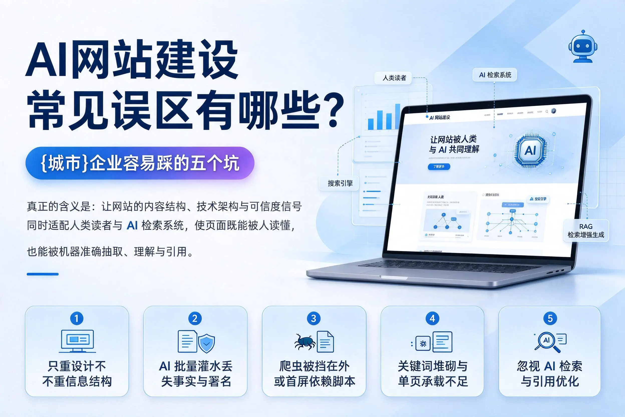 AI网站建设常见误区有哪些?南昌企业容易踩的五个坑