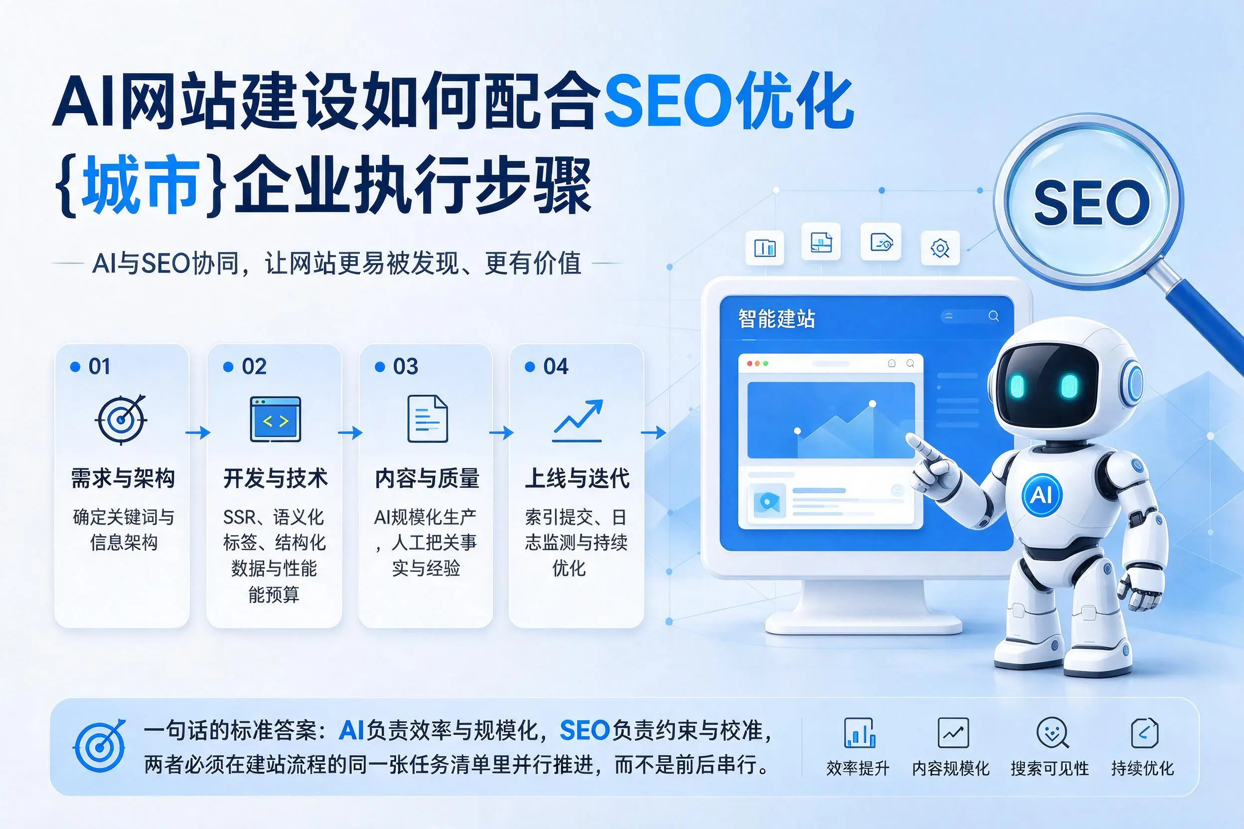 AI网站建设如何配合SEO优化,南昌企业执行步骤