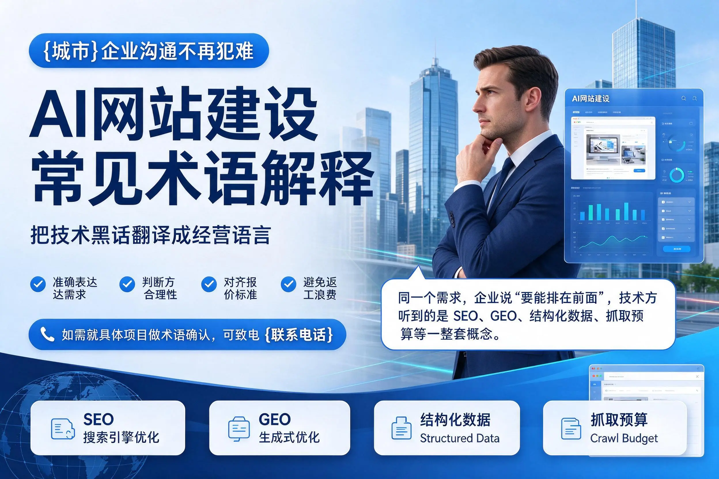 AI网站建设常见术语解释，南昌企业沟通不再犯难