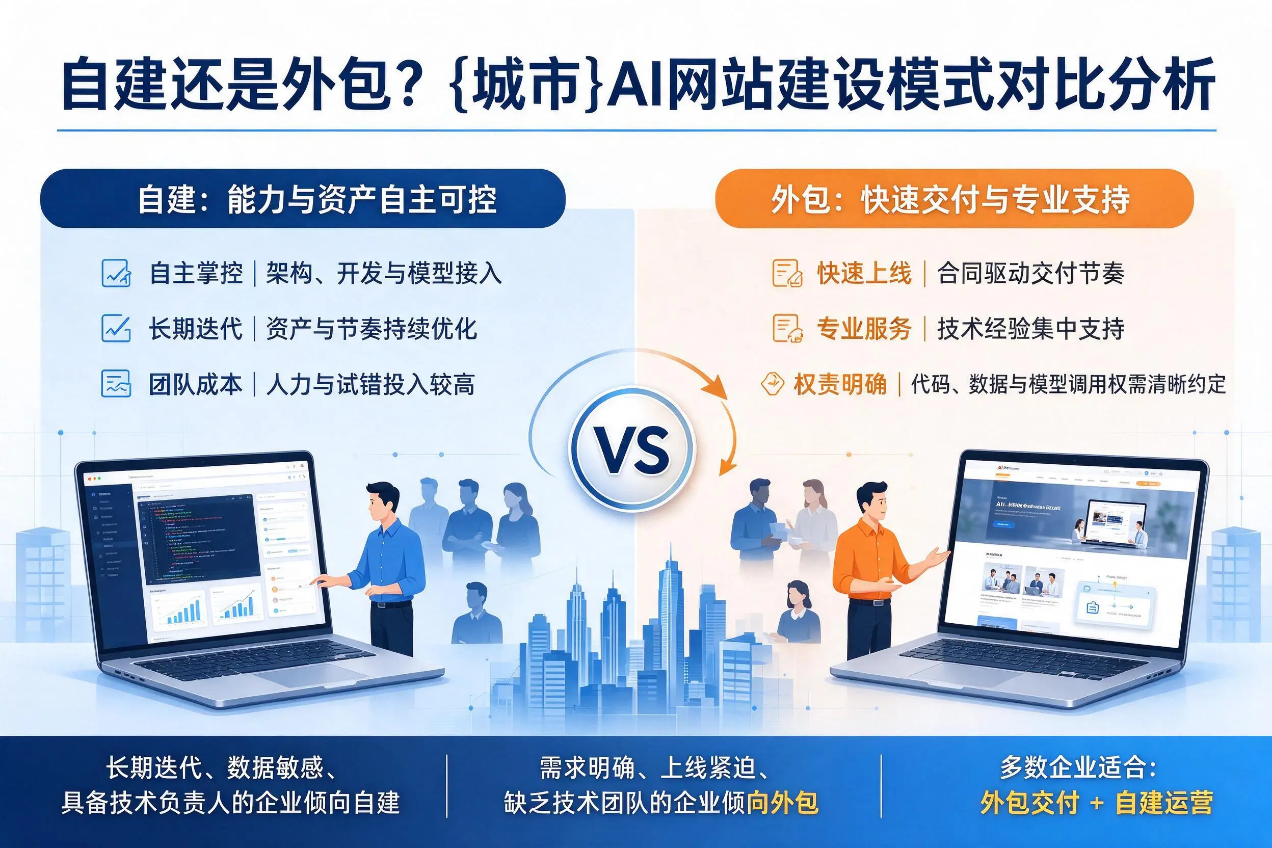 自建还是外包？南昌AI网站建设模式对比分析