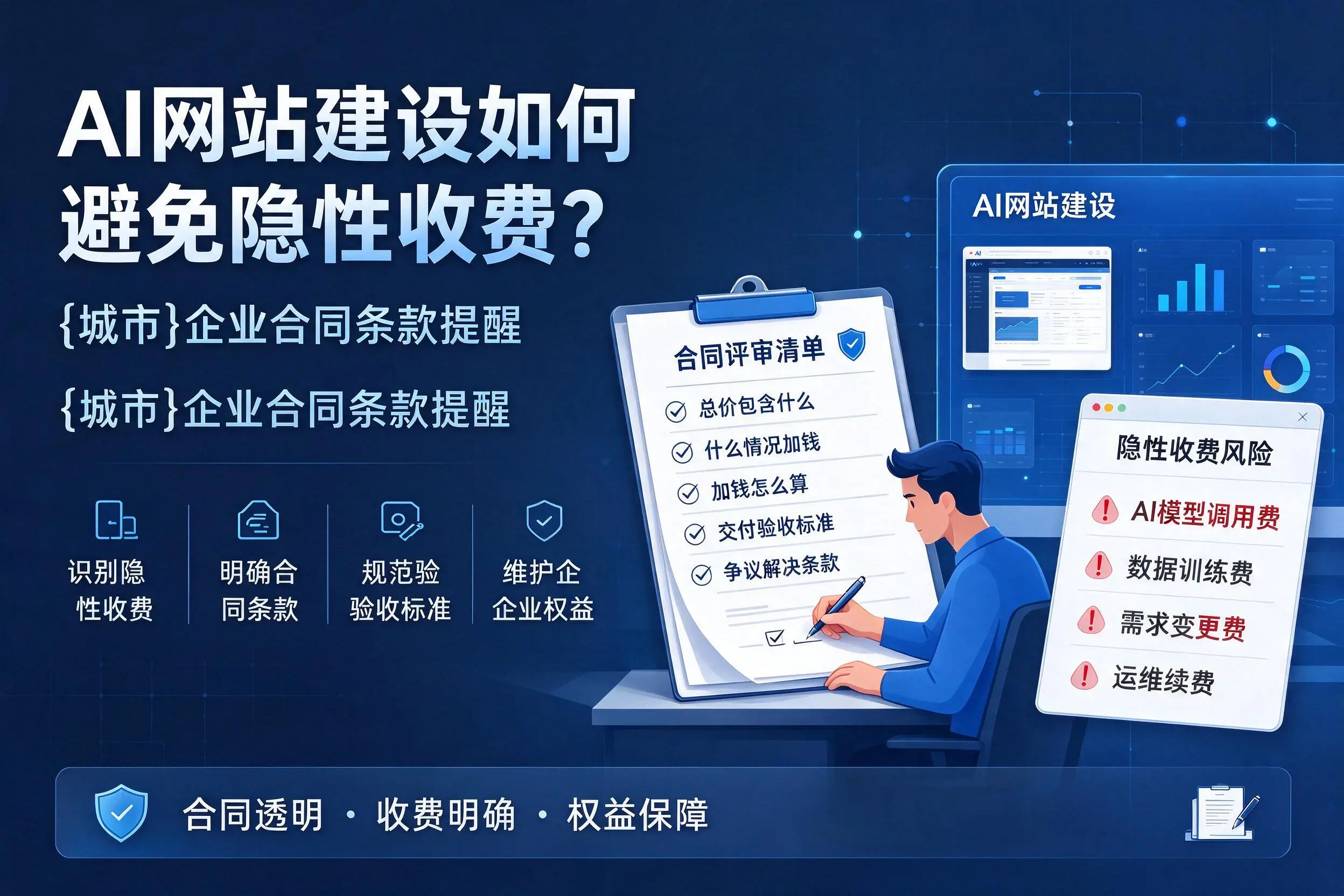 AI网站建设如何避免隐性收费?南昌企业合同条款提醒